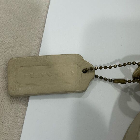 Coach Handbag Women's Size Med Color Bone Cream Drawstring Crossbody Leather Bag - Picture 9 of 10